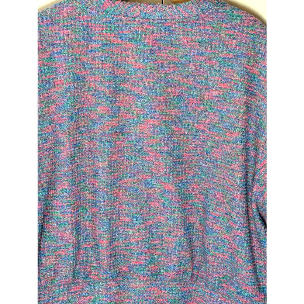 Wild Fable Purple Abstract V Neck Button Cardigan Small - Picture 13 of 15